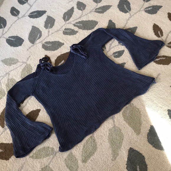 Vintage Havana Sweaters - Vintage Look, Shoulder Cut out Sweater